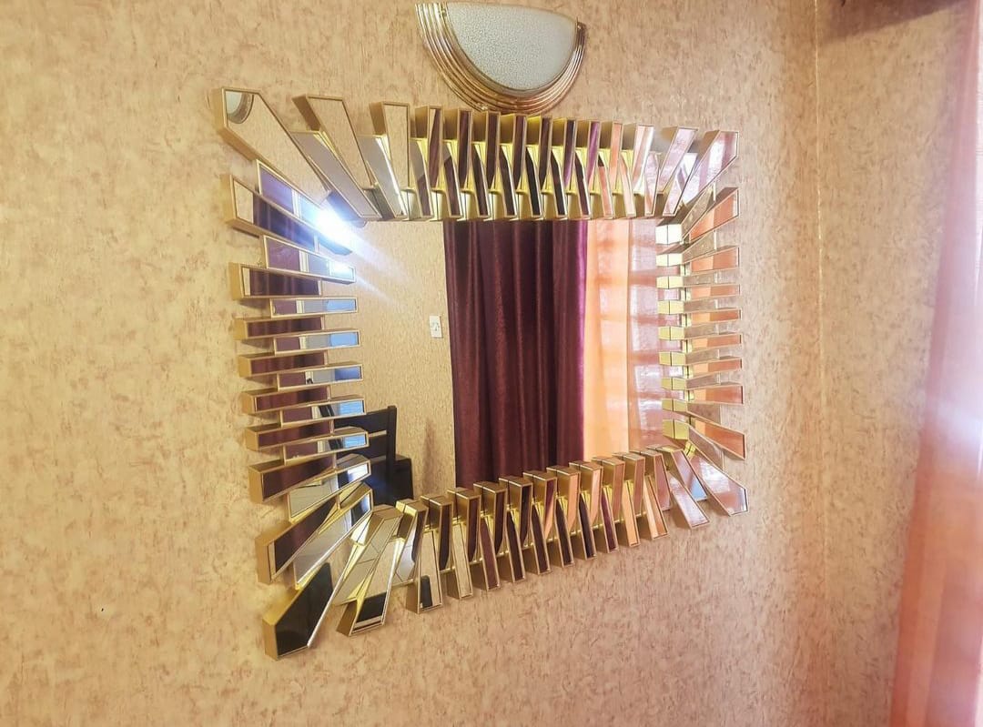 Rectangular spike Decor Mirror