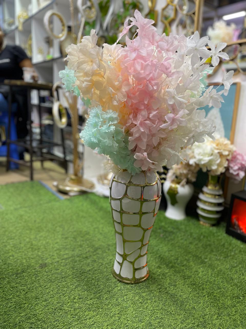 Decor vase with flowers