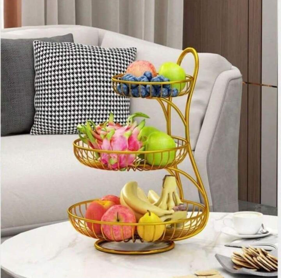 3 Layer Fruit Metallic Rack