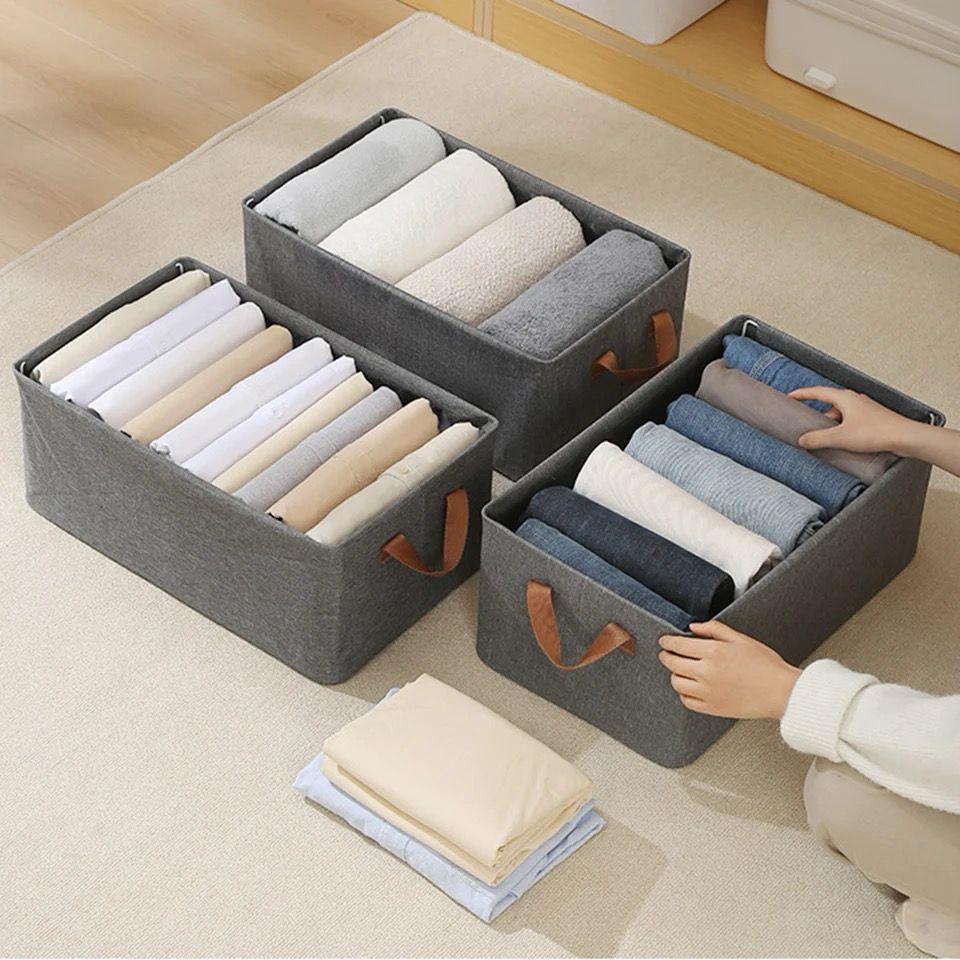 Foldable multipurpose HARD FABRIC clothes/closet organizer