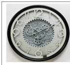 Luxurious Vintage wall clock with rotating gears