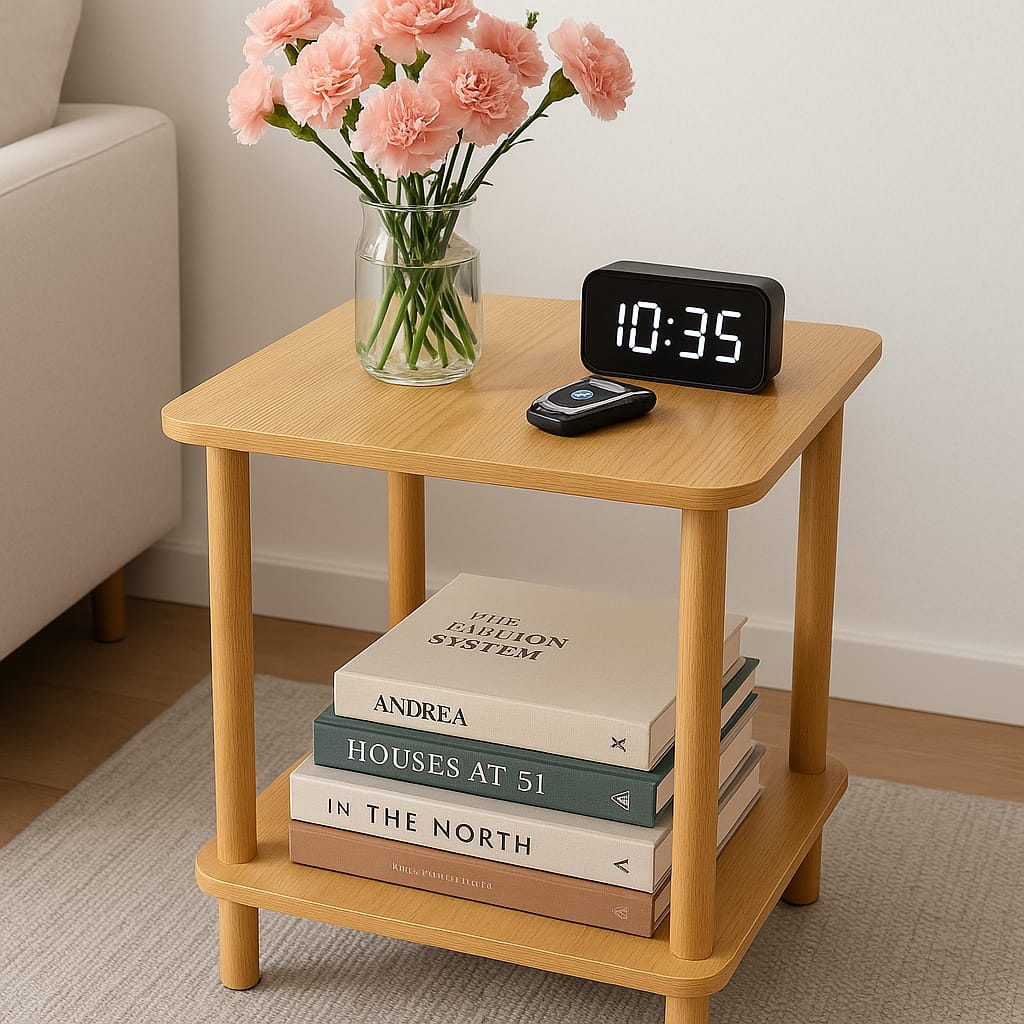 Multifunctional bedside table/; Living room side table.