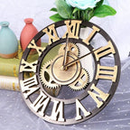 3D Roman Vintage Gear Pocket wall clock