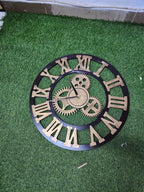 3D Roman Vintage Gear Pocket wall clock