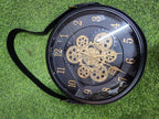 luxury clock with rotating gears