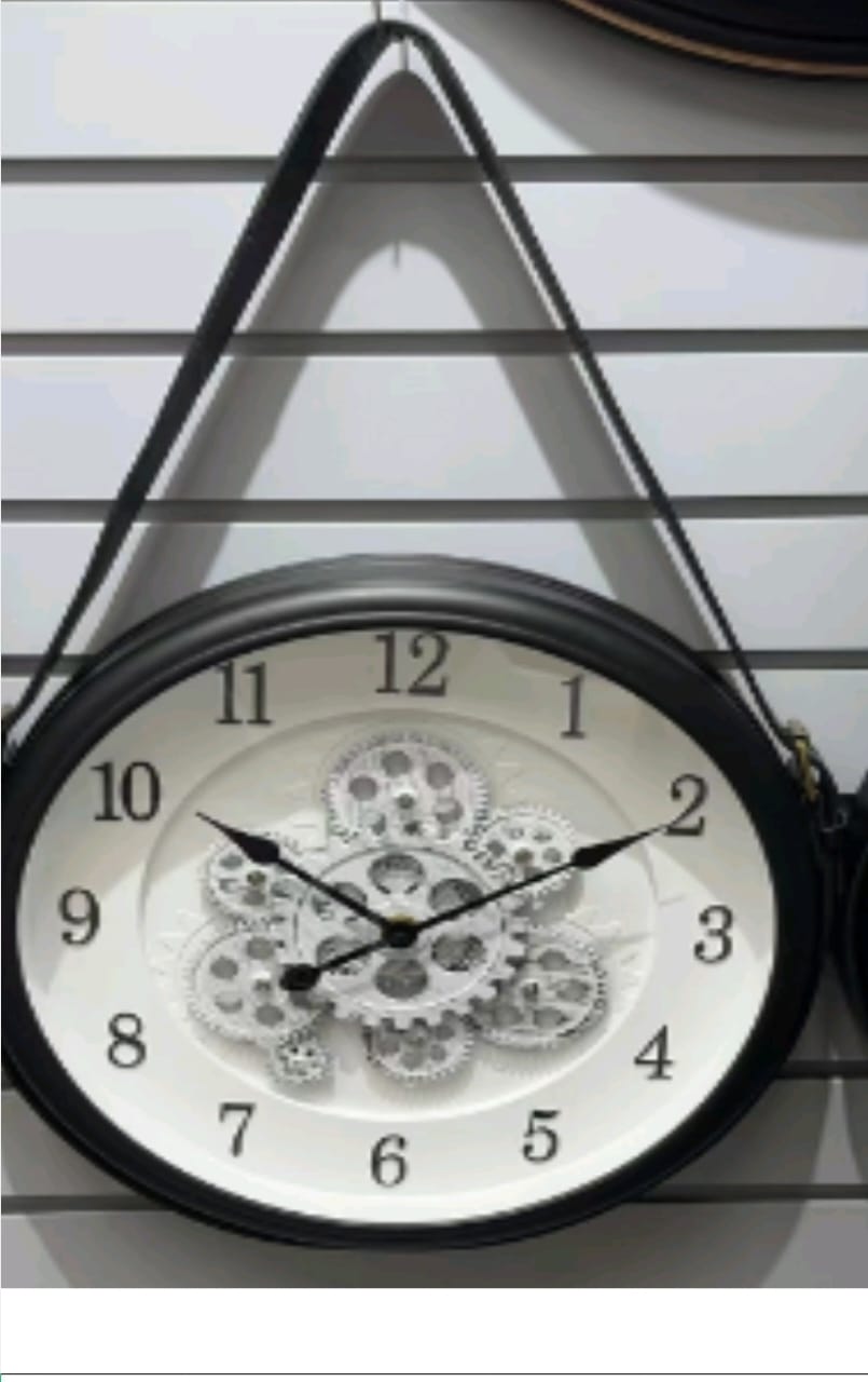 luxury clock with rotating gears