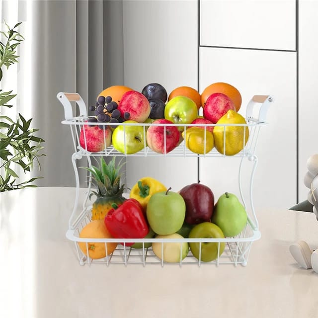 2 tier detachable Nordic metallic fruit/vegetable basket/rack