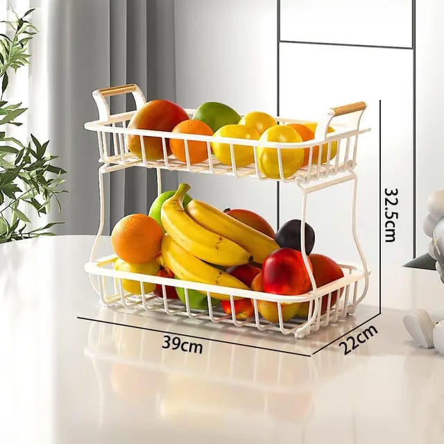 2 tier detachable Nordic metallic fruit/vegetable basket/rack