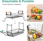 2 tier detachable Nordic metallic fruit/vegetable basket/rack