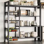 metallic kitchen rack with movable &amp; lockable wheels