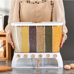 Acrylic Partitioned Rice/Cereal Dispenser