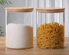 Large Capacity Glass Storage Containers with Bamboo lids