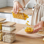8pcs Airtight Transparent Acrylic Cereal Food/Pantry Storage Containers