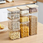 8pcs Airtight Transparent Acrylic Cereal Food/Pantry Storage Containers