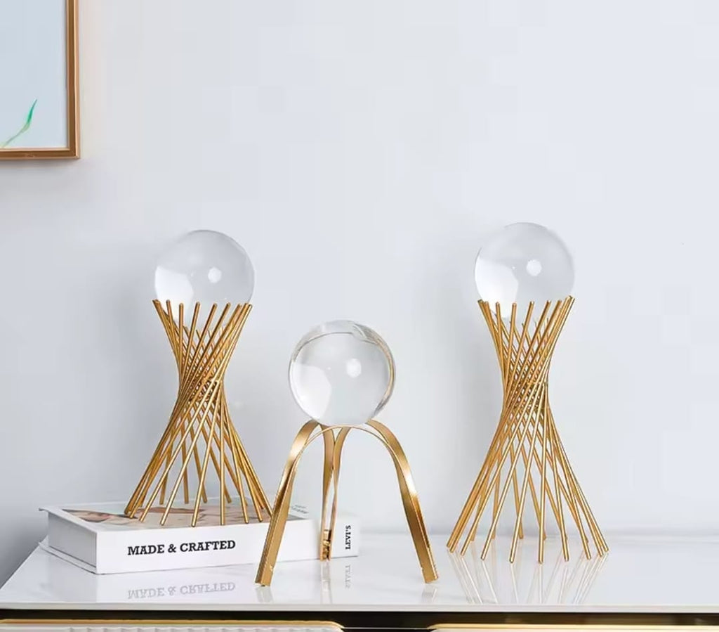crystal ball with stand center piece  decor