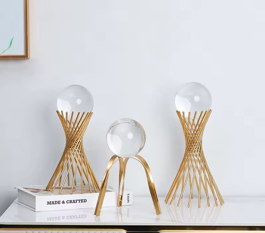crystal ball with stand center piece  decor