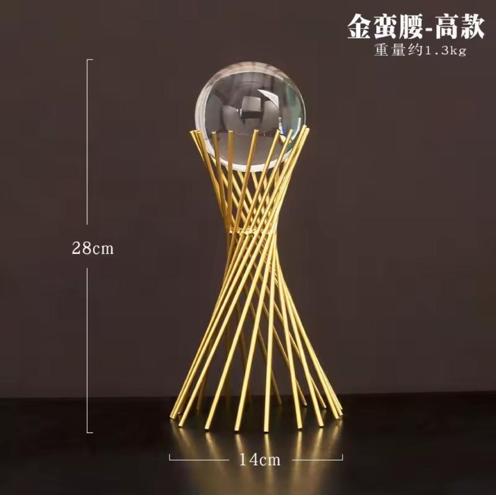 crystal ball with stand center piece  decor