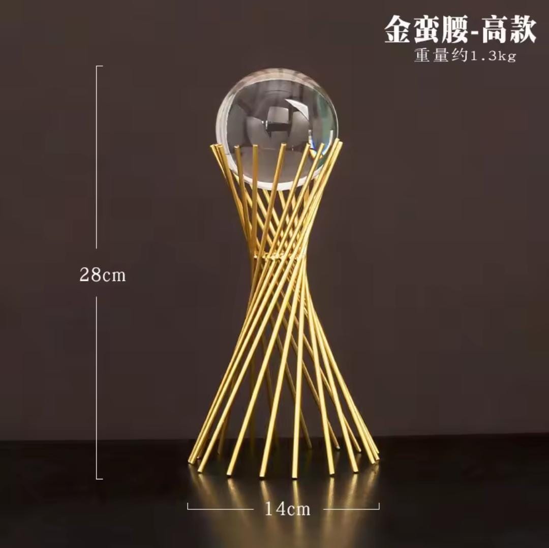 crystal ball with stand center piece  decor