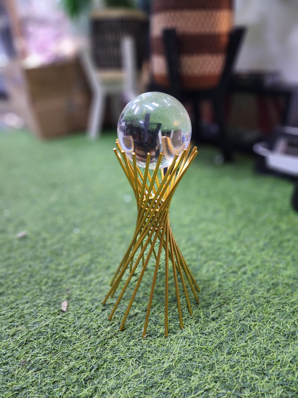 crystal ball with stand center piece  decor