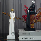 Art Resin women sitting sculpture