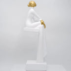 Art Resin women sitting sculpture