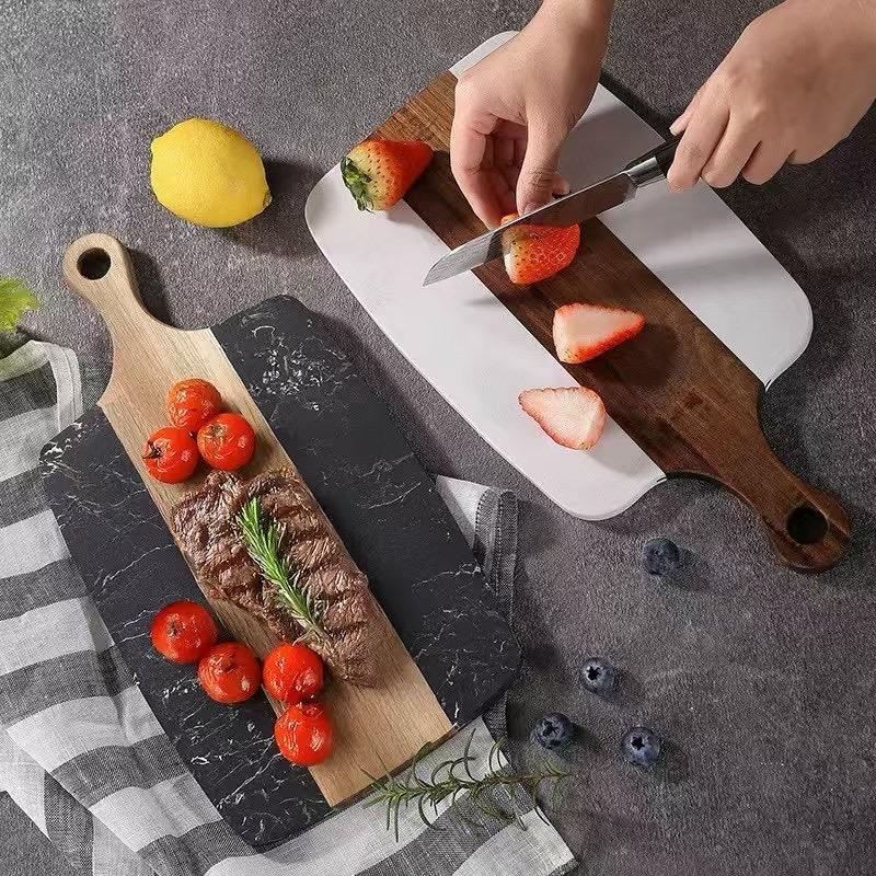 CUTTING MARBLE BOARD STONE + ACACIA or SERVING tray