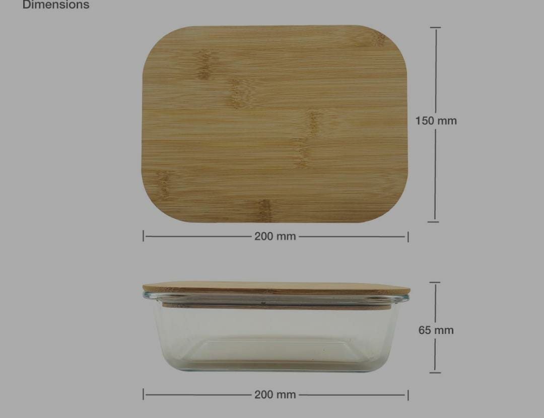3in1 snack storage box set wooden top lid