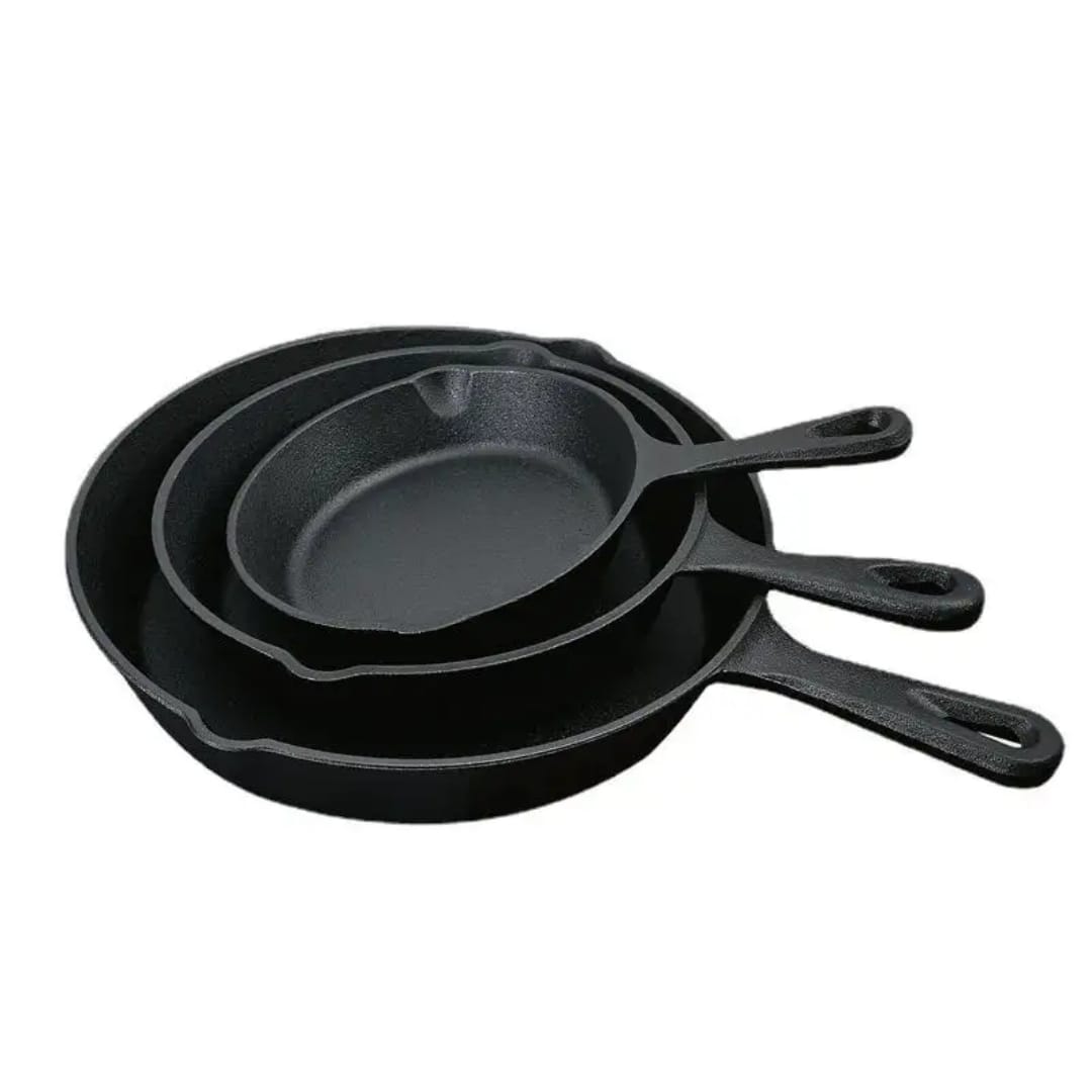 Pre-seasoned cast-iron set