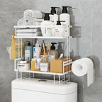Double Layer Bathroom/ Toilet Racks With Tissue Holder