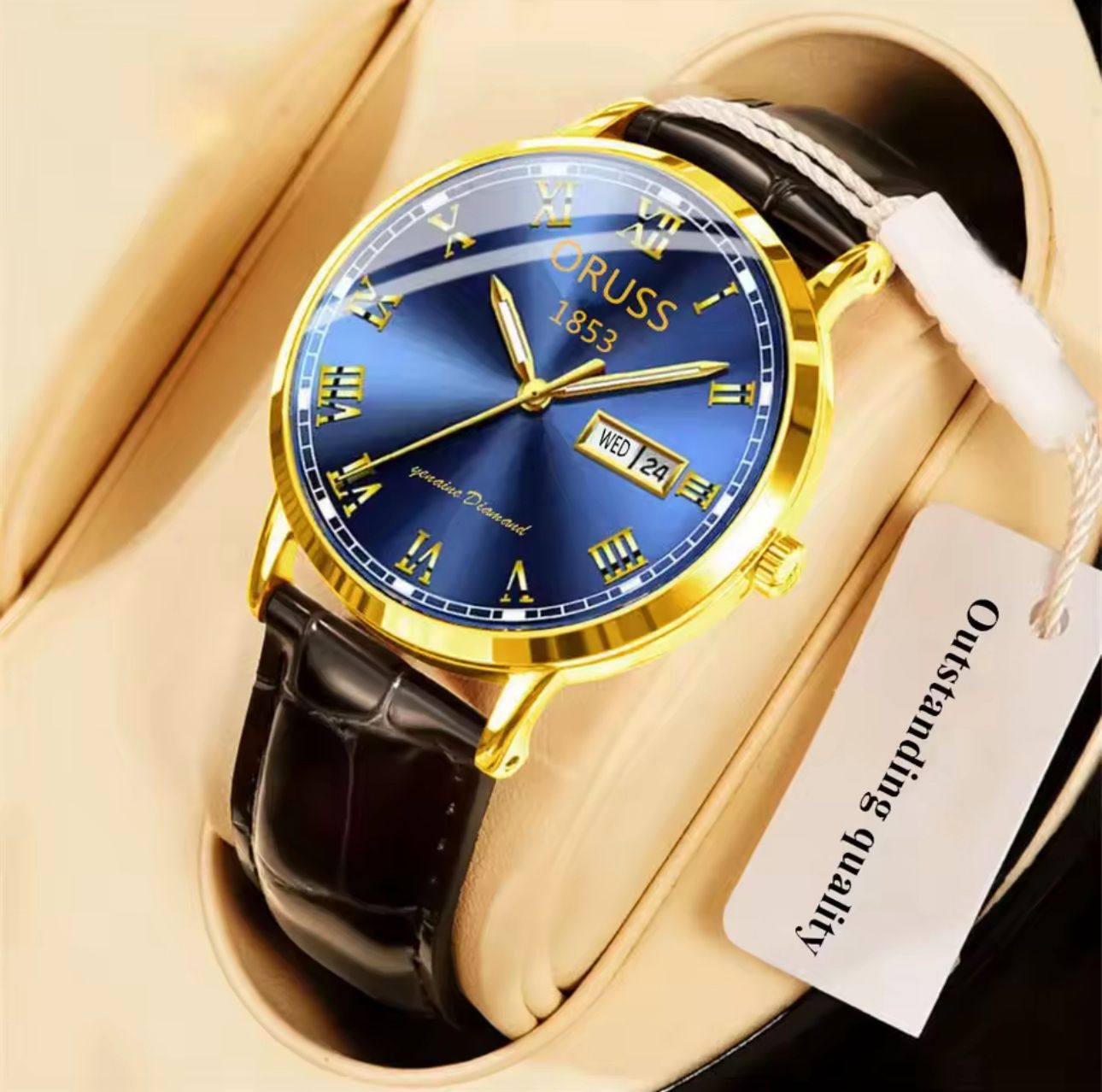 ORUSS MEN DAY &amp; DATE WATCH