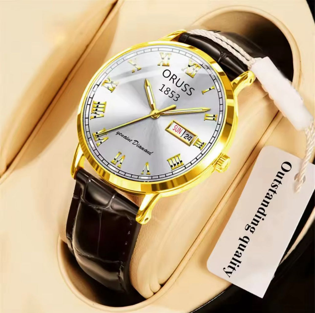 ORUSS MEN DAY &amp; DATE WATCH