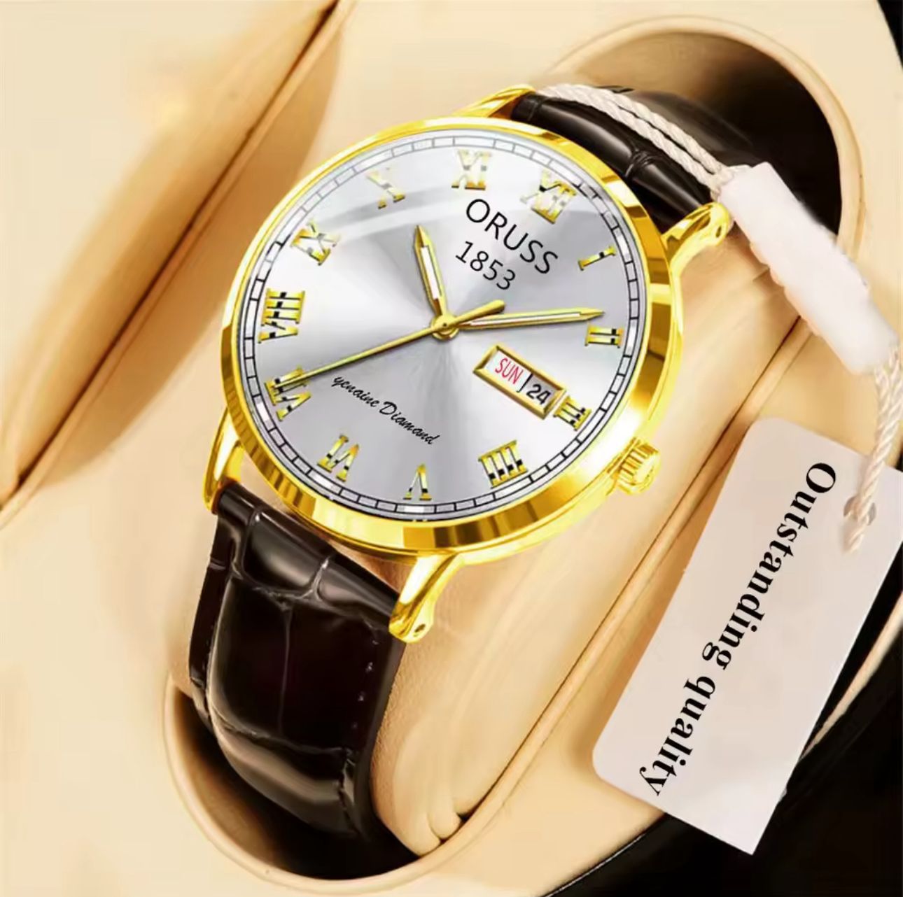 ORUSS MEN DAY &amp; DATE WATCH