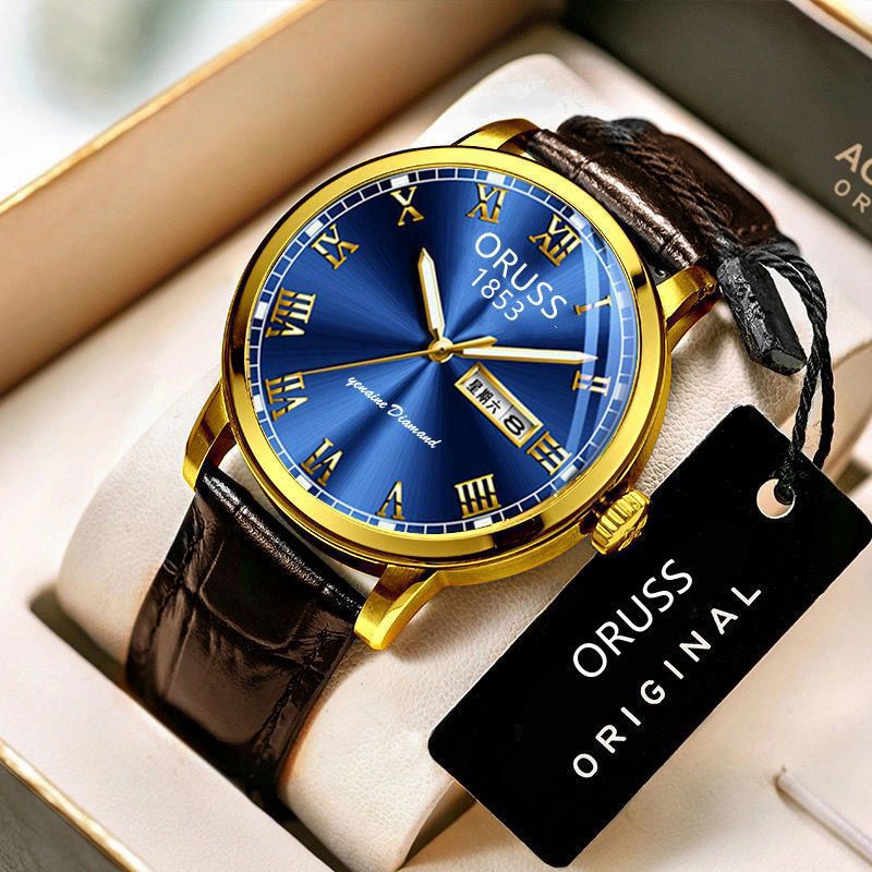 ORUSS MEN DAY &amp; DATE WATCH