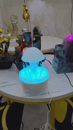 Raindrop Aromatherapy Cute Jellyfish rotating Air humidifier